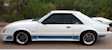 White 86 Mustang Saleen