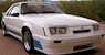 White 1986 Mustang Saleen
