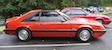 Bright Red 1986 Mustang Hatchback