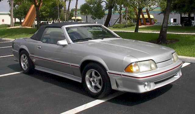 Light Gray 87 Mustang ASC McLaren Convertible