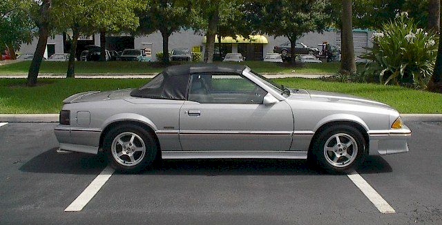 Light Gray 87 Mustang ASC McLaren Convertible
