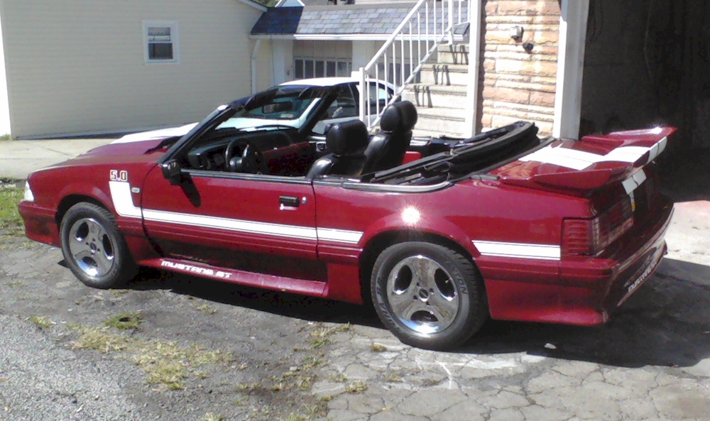 Cabernet Red 88 Mustang GT Convertible