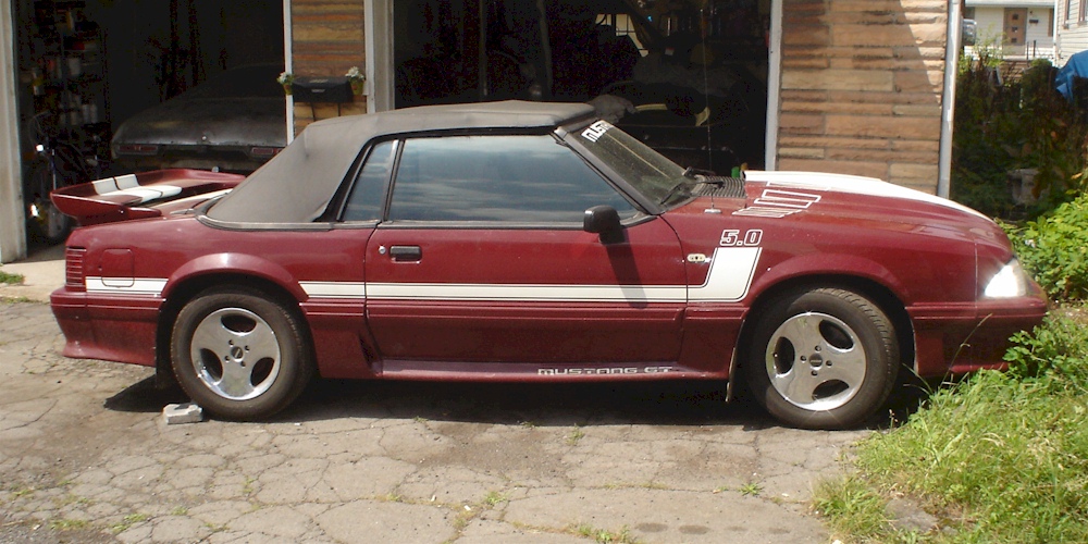 Cabernet Red 1988 Mustang GT Convertible