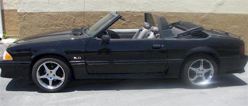 Black 1990 Mustang GT convertible