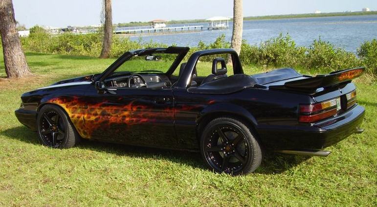 Modified Black 1991 Mustang LX Convertible