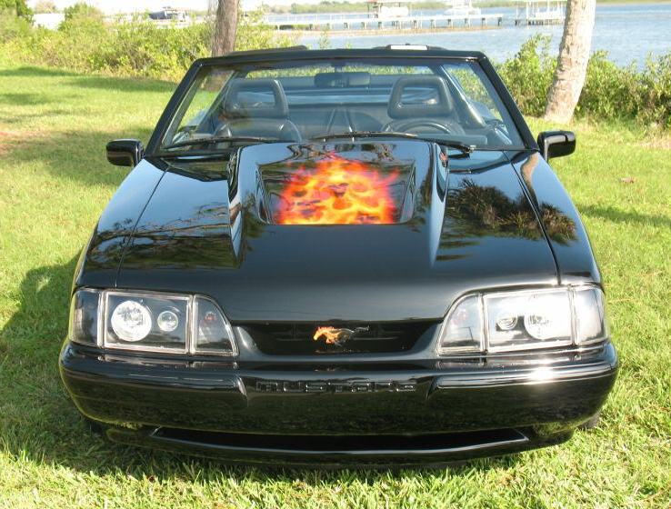 Modified Black 1991 Mustang LX Convertible