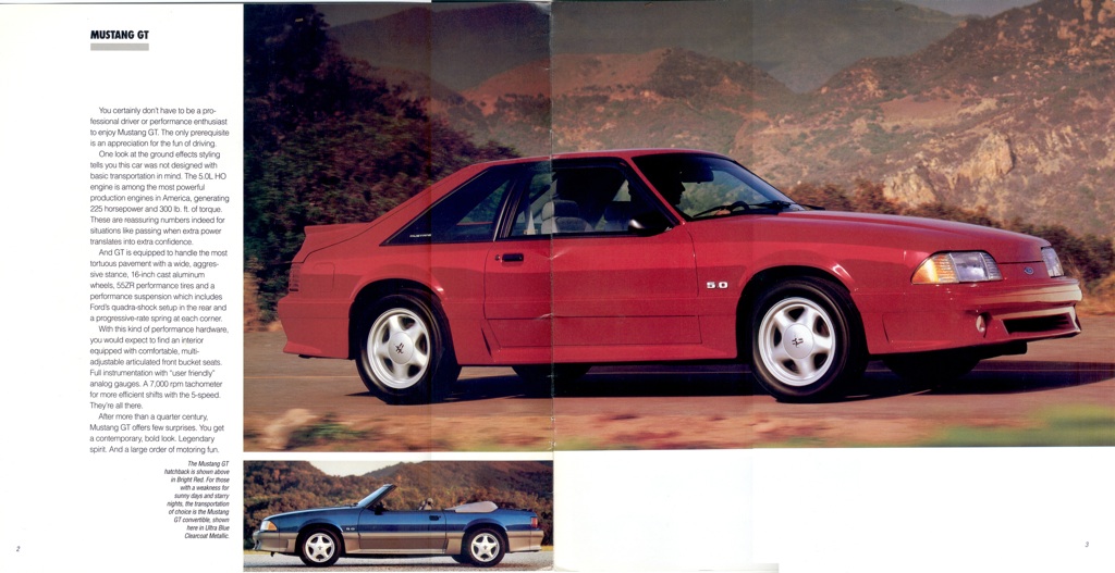 Bright Red 1991 Mustang GT Hatchback