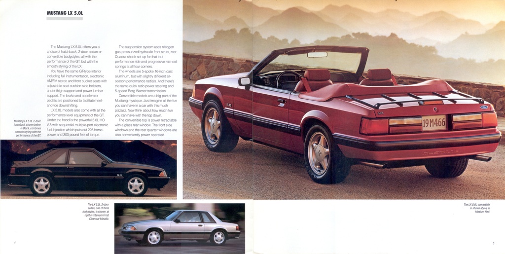 1991 Ford Mustang Promotional Booklet