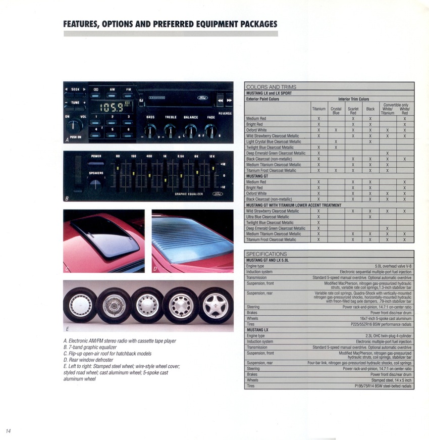 1991 Ford Mustang Promotional Booklet