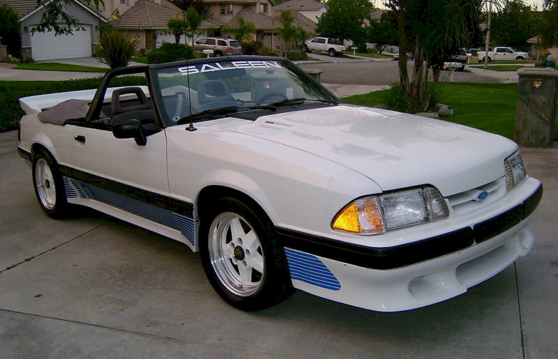 Oxford White 1991 Mustang Saleen convertible