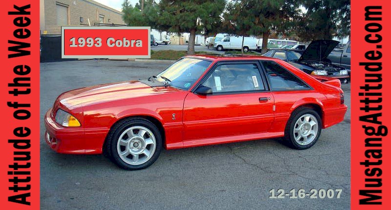 Vibrant Red 1993 Mustang SVT Cobra