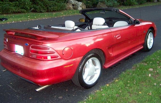 Laser Red 1994 Mustang GT Convertible