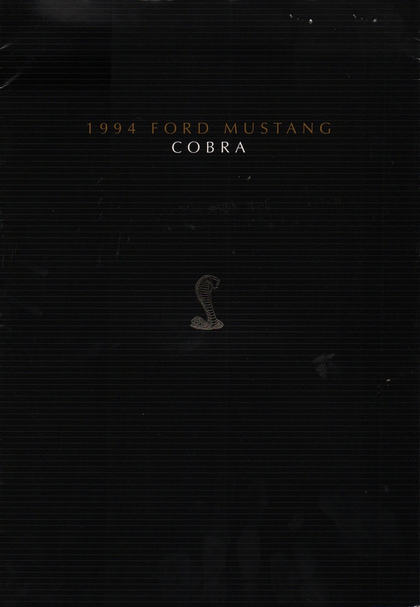 1994 Ford Cobra Mustang Sales Brochure