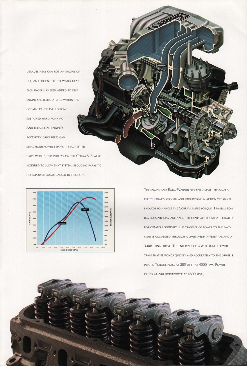 cross-section of the 1994 Cobra Mustang 5.0L V8 engine