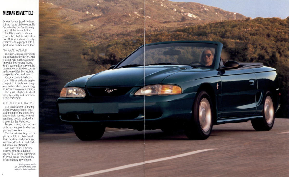 Page 6 & 7: 1994 Ford Mustang Promotional Brochure