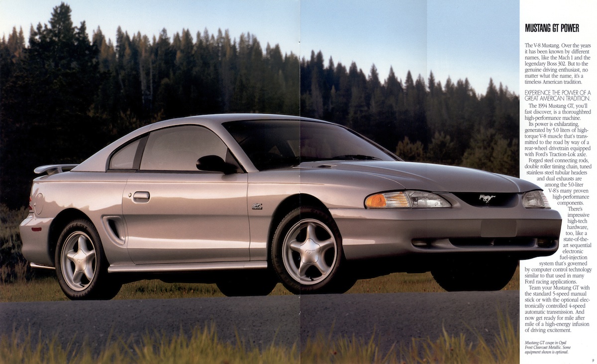 Page 8 & 9: 1994 Ford Mustang Promotional Brochure