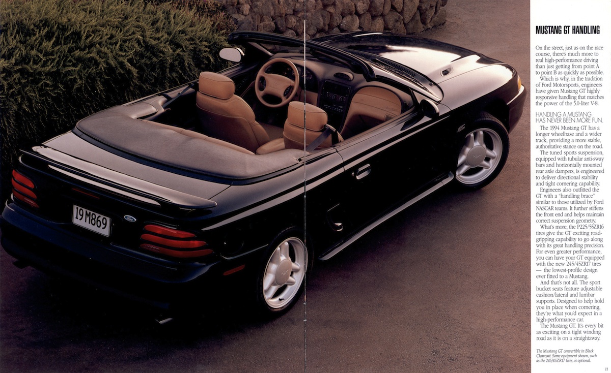 Page 10 & 11: 1994 Ford Mustang Promotional Brochure