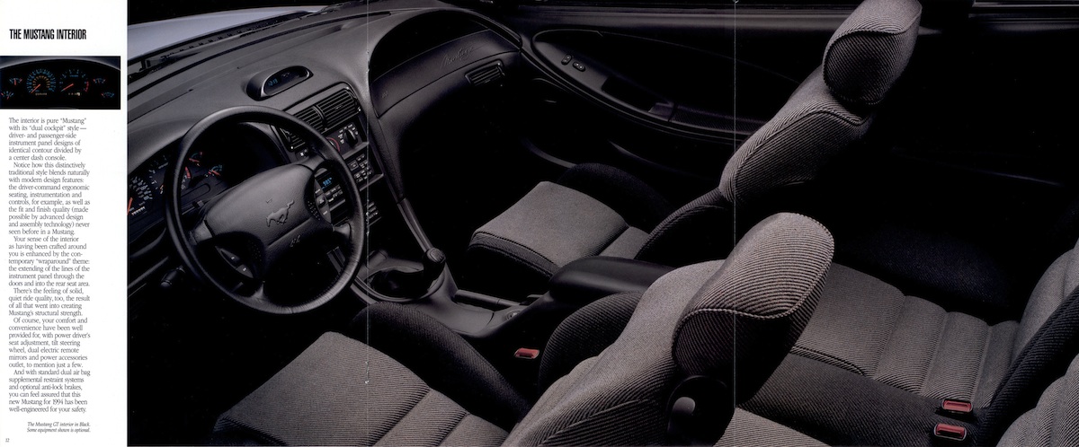 Page 12, 13 & 14: 1994 Ford Mustang Promotional Brochure