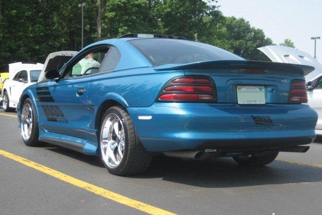 Teal 1994 Mustang Boss Shinoda Coupe