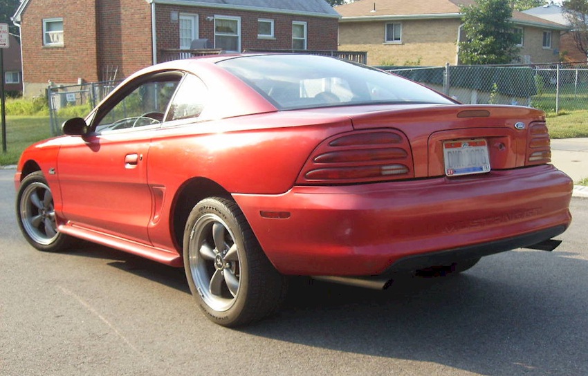 Laser Red 1993 Mustang GTS Coupe