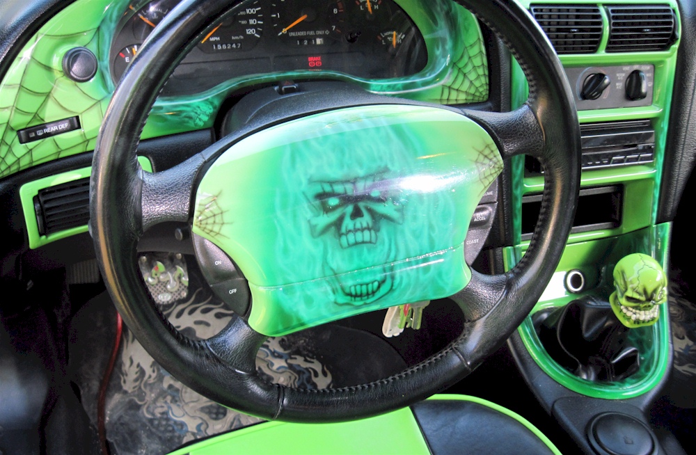 Green Steering Wheel