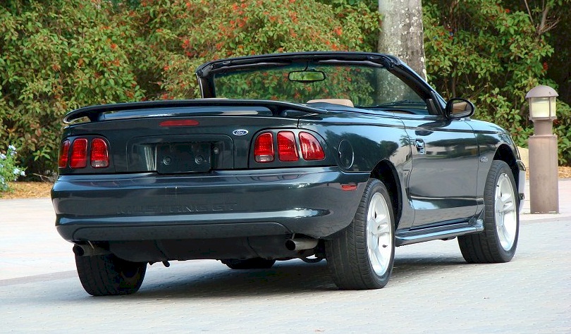 Dark Satin Green 1998 Mustang GT Convertible