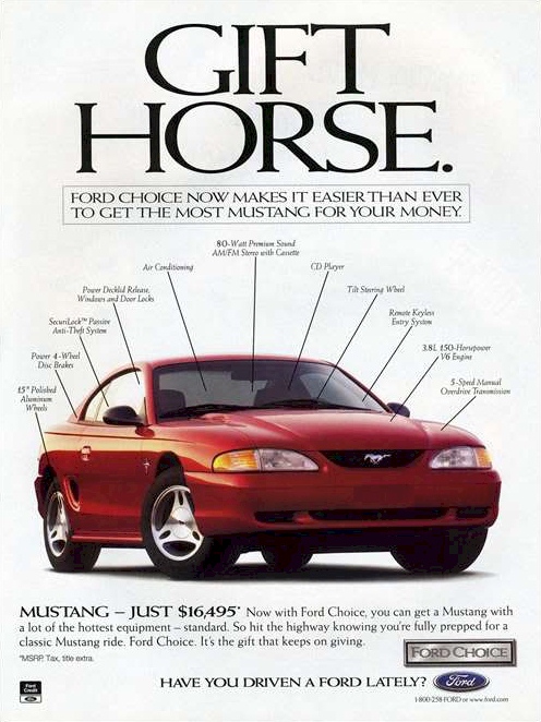 1998 Mustang Ad