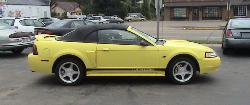 Zinc Yellow 2000 Mustang GT convertible