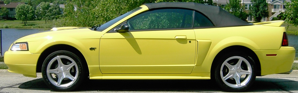 Zinc Yellow 2000 Mustang GT Spring Feature Convertible