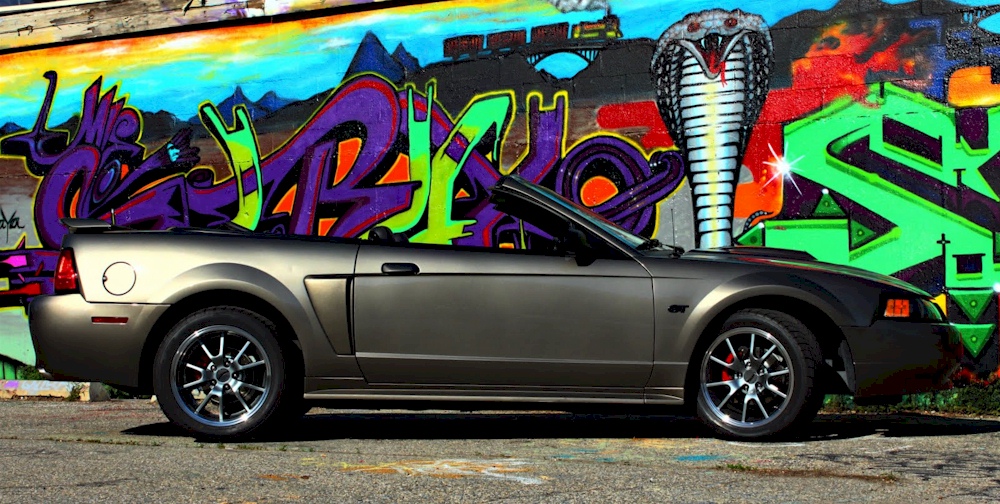 Mineral Gray 2001 Mustang GT Convertible
