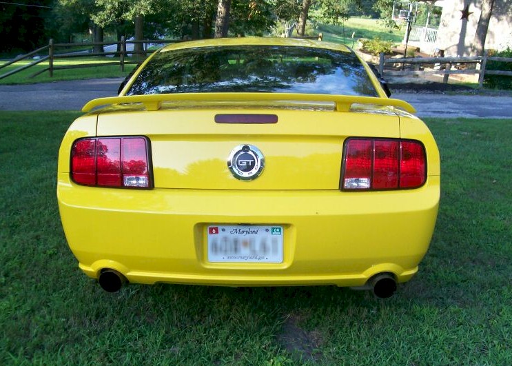 Yellow 2005 Mustang GT