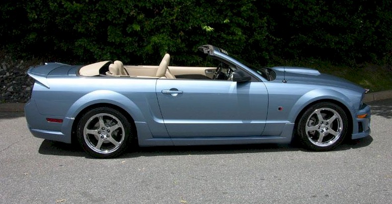 Blue 2006 Roush Mustang