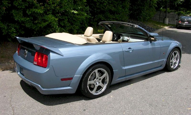 Blue 2006 Roush Mustang