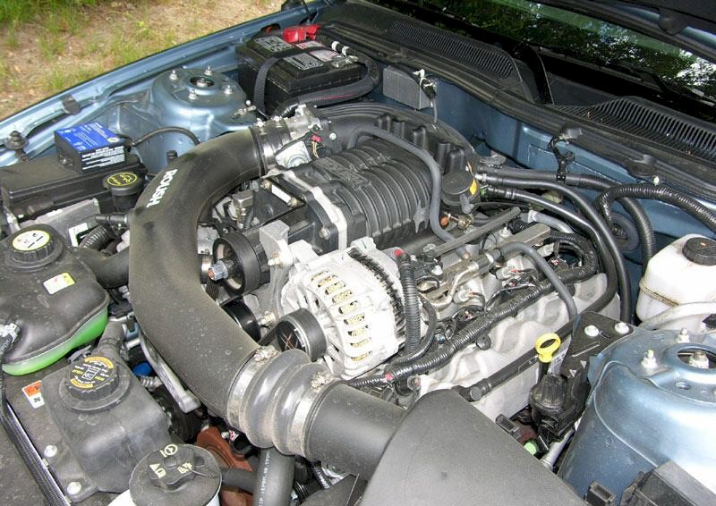 Blue 2006 Roush Mustang