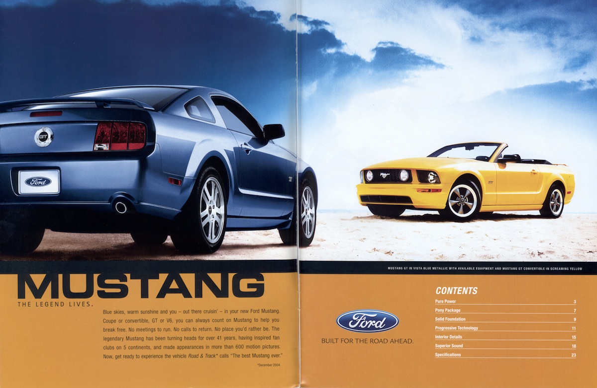 Page 2 & 3: 2006 Ford Mustang Promotional Brochure