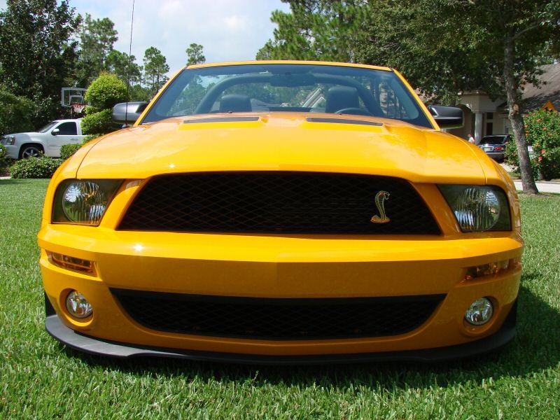 Grabber Orange 2007 Shelby GT500 convertible front view