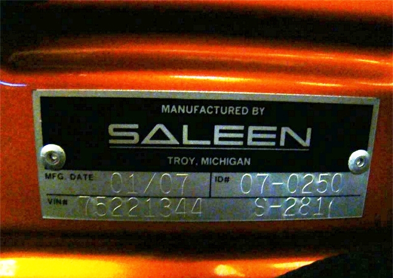 Saleen Engine Badge