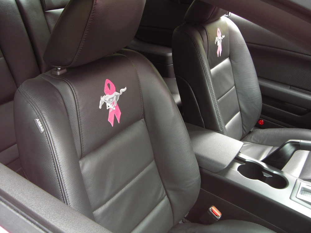 pink ribbon breast cancer set embroidery