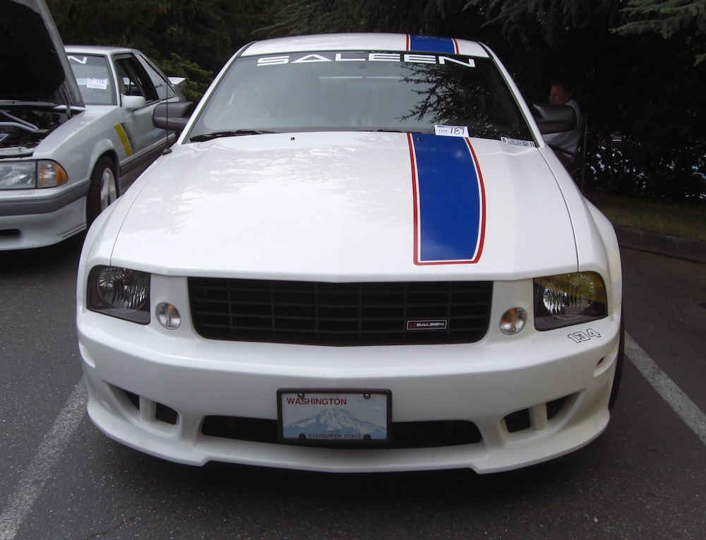 White 08 American Flag Saleen