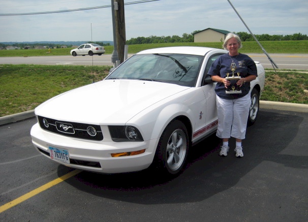 Peformance White 2008 Warriors in Pink Mustang