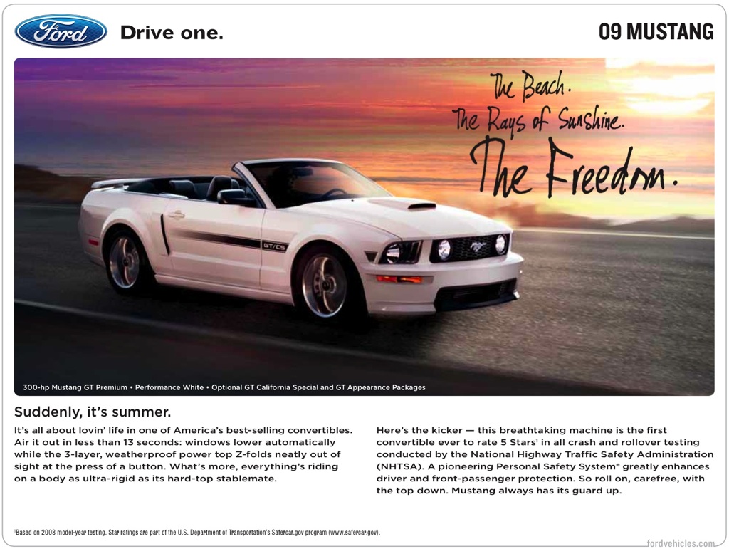 Ford 2009 Mustang Promotional Brochure