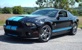 Black 2010 Mustang Shelby GT500 Coupe with Grabber Blue Stripes
