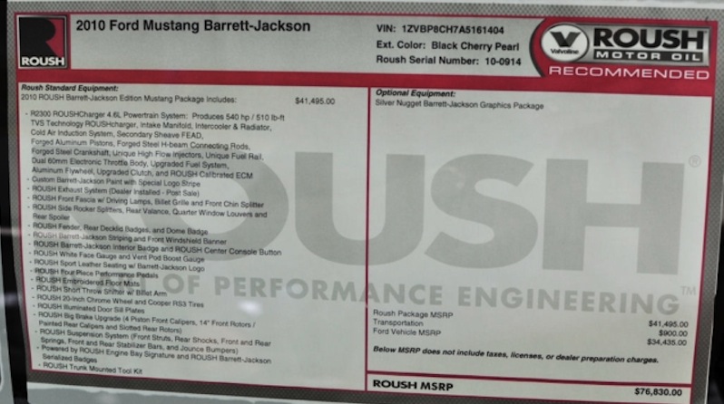 roush window sticker