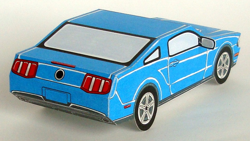 Grabber Blue 2011 Mustang Paper Car