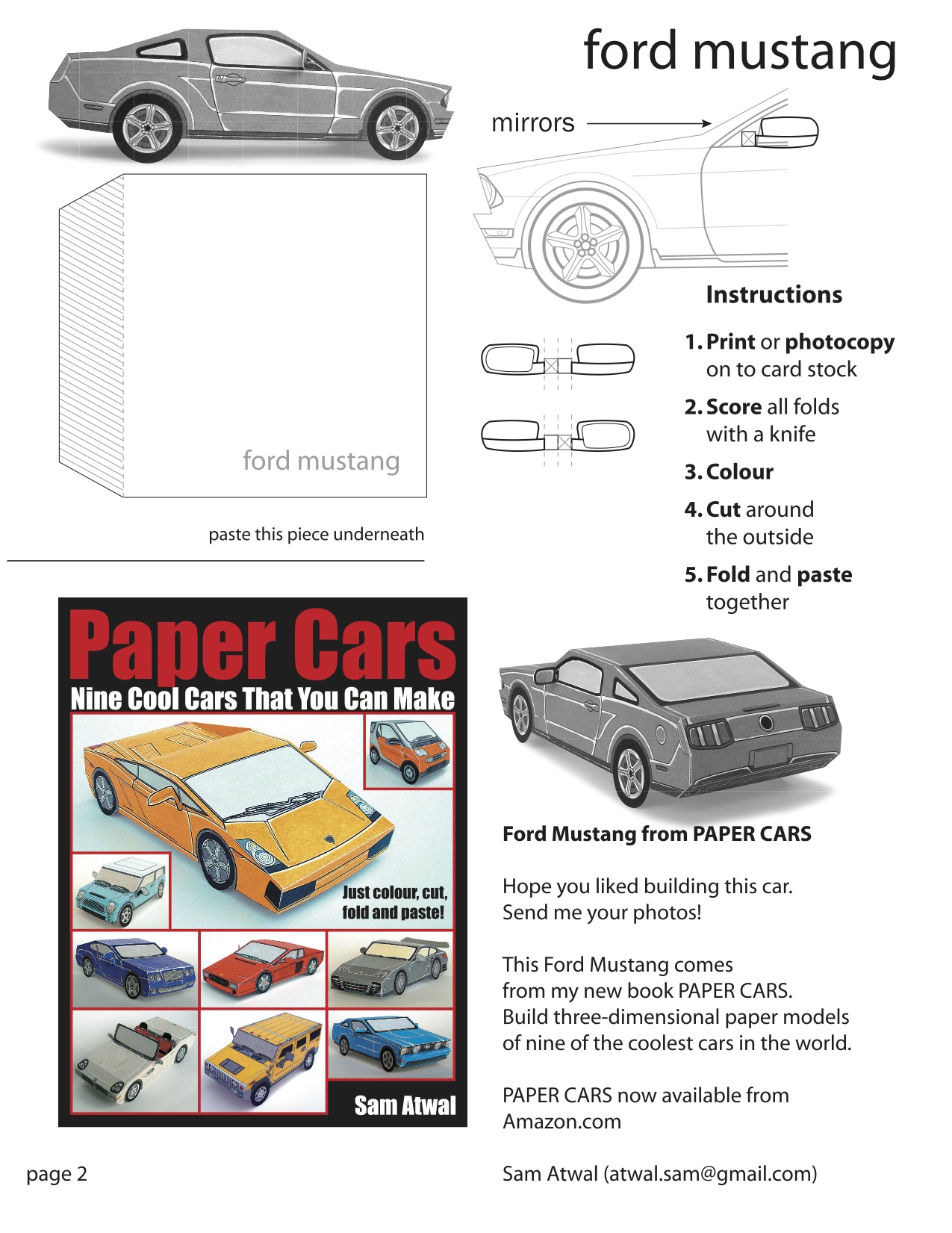 Mirrors, Bottom and Instructions