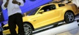 Close-up Yellow Blaze 2011 Ford Mustang