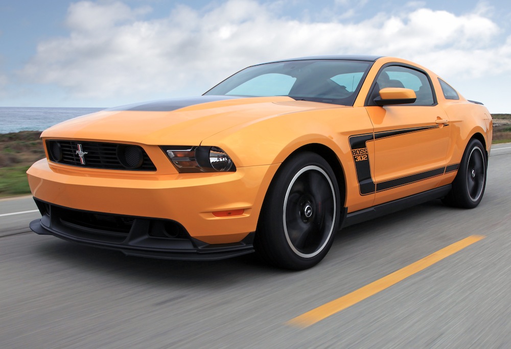 Yellow Blaze 2012 Mustang Boss 302 Coupe