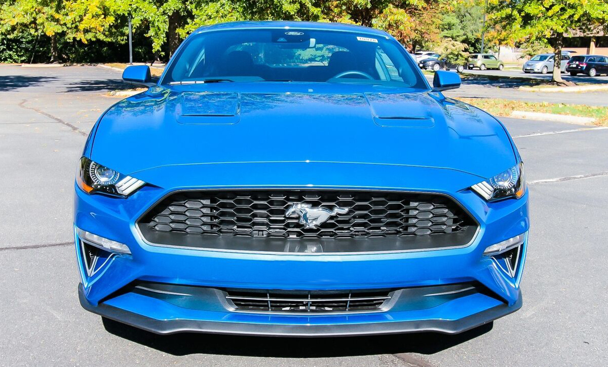2021 Velocity Blue EcoBoost Mustang Fastback
